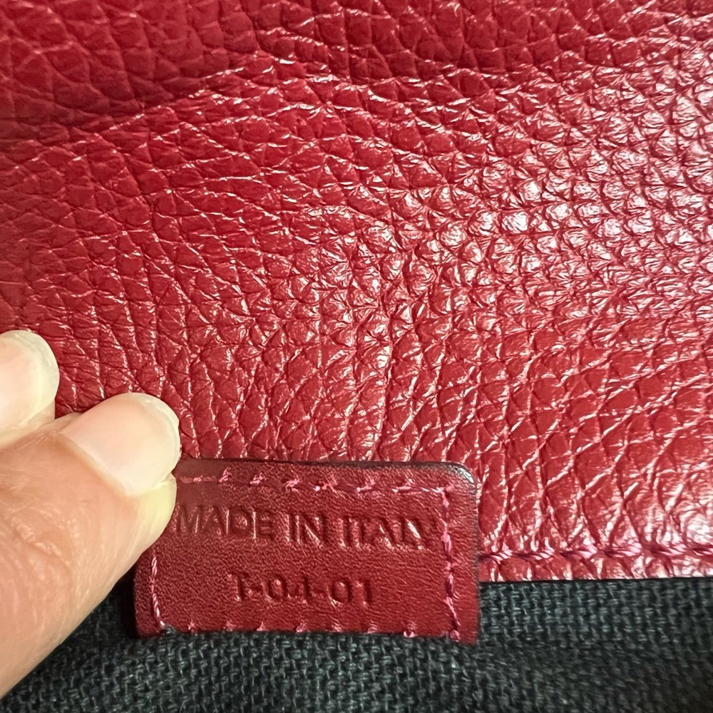 Burberry Burgundy Leather Wristlet Clutch - Picture 10 of 10